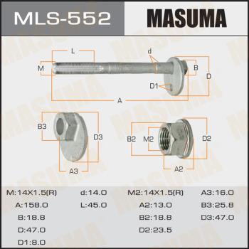 MASUMA MLS-552 - Болт регулировки развала колёс unicars.by