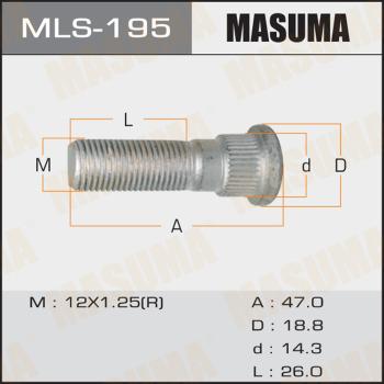 MASUMA MLS195 - Шпилька ступицы колеса unicars.by