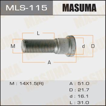 MASUMA MLS-115 - Шпилька ступицы колеса unicars.by