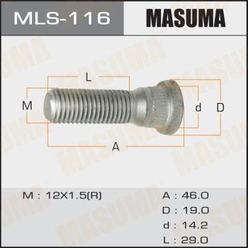 MASUMA MLS-116 - Шпилька ступицы колеса unicars.by