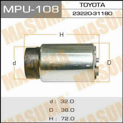 MASUMA MPU-108 - Топливный насос unicars.by