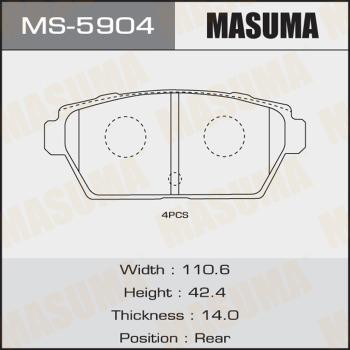 MASUMA MS-5904 - Комплект тормозных колодок, барабанные unicars.by