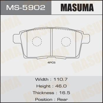 MASUMA MS-5902 - Комплект тормозных колодок, барабанные unicars.by