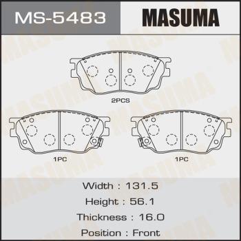 MASUMA MS-5483 - Комплект тормозных колодок, барабанные unicars.by