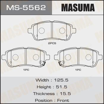 MASUMA MS-5562 - Комплект тормозных колодок, барабанные unicars.by