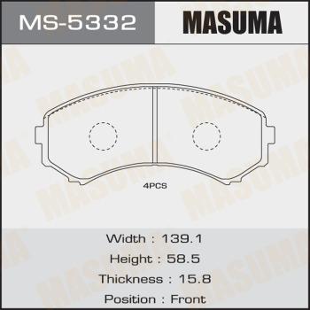 MASUMA MS-5332 - Комплект тормозных колодок, барабанные unicars.by