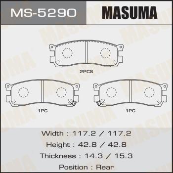 MASUMA MS-5290 - Комплект тормозных колодок, барабанные unicars.by