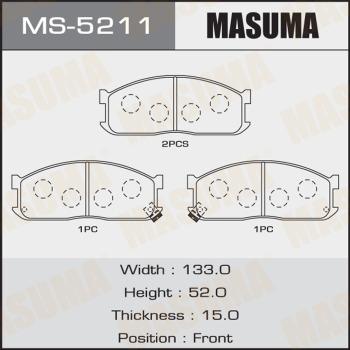 MASUMA MS-5211 - Комплект тормозных колодок, барабанные unicars.by