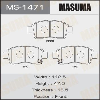 MASUMA MS-1471 - Комплект тормозных колодок, барабанные unicars.by