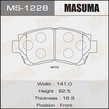 MASUMA MS-1228 - Комплект тормозных колодок, барабанные unicars.by