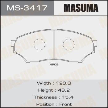 MASUMA MS-3417 - Комплект тормозных колодок, барабанные unicars.by