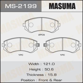 MASUMA MS-2199 - Комплект тормозных колодок, барабанные unicars.by