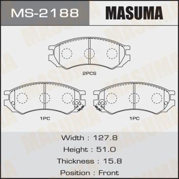 MASUMA MS-2188 - Комплект тормозных колодок, барабанные unicars.by