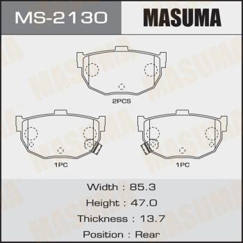 MASUMA MS-2130 - Комплект тормозных колодок, барабанные unicars.by