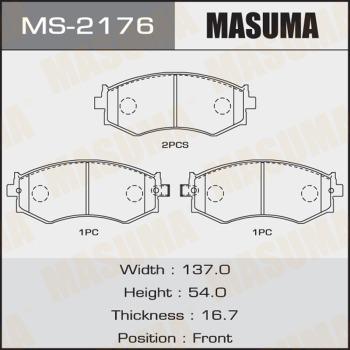 MASUMA MS-2176 - Комплект тормозных колодок, барабанные unicars.by