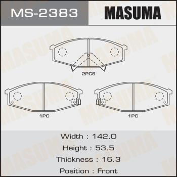 MASUMA MS-2383 - Комплект тормозных колодок, барабанные unicars.by