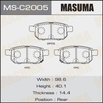 MASUMA MS-C2005 - Комплект тормозных колодок, барабанные unicars.by