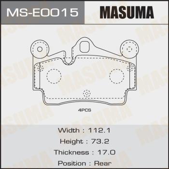 MASUMA MS-E0015 - Комплект тормозных колодок, барабанные unicars.by