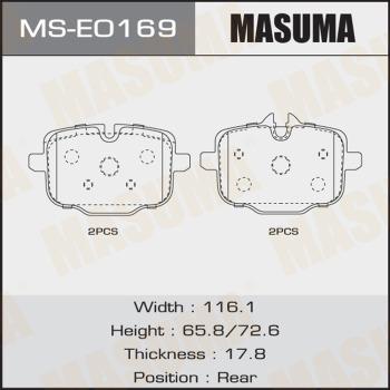 MASUMA MS-E0169 - Комплект тормозных колодок, барабанные unicars.by