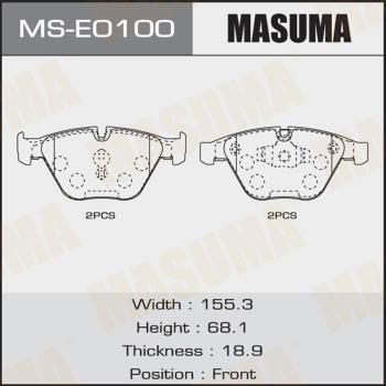 MASUMA MS-E0100 - Комплект тормозных колодок, барабанные unicars.by