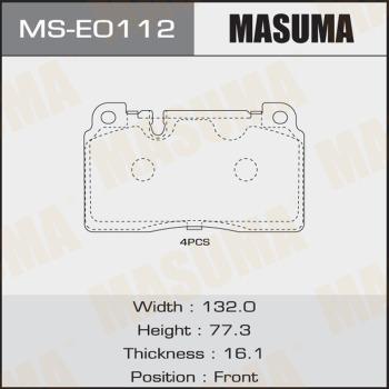 MASUMA MS-E0112 - Комплект тормозных колодок, барабанные unicars.by