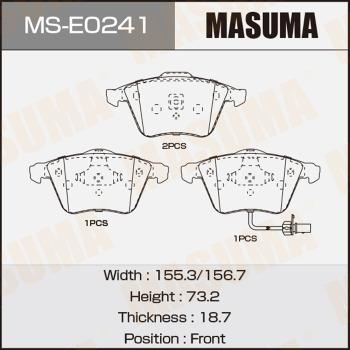 MASUMA MS-E0241 - Комплект тормозных колодок, барабанные unicars.by