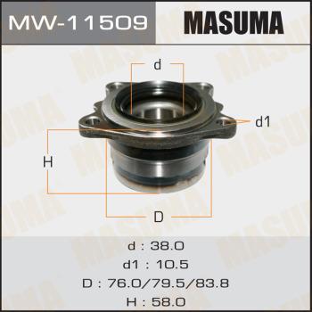 MASUMA MW-11509 - Комплект подшипника ступицы колеса unicars.by