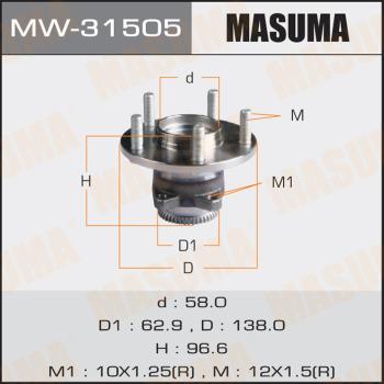 MASUMA MW-31505 - Ступица колеса, поворотный кулак unicars.by