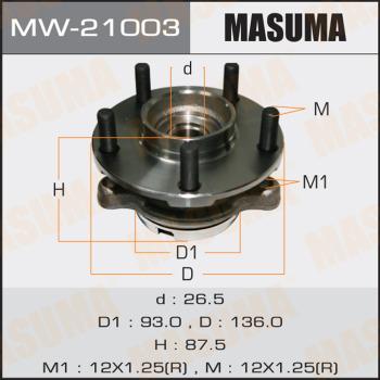 MASUMA MW-21003 - Ступица колеса, поворотный кулак unicars.by