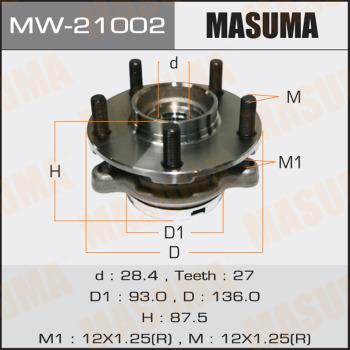 MASUMA MW-21002 - Ступица колеса, поворотный кулак unicars.by