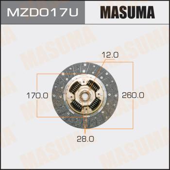 MASUMA MZD017U - Диск сцепления, фрикцион unicars.by