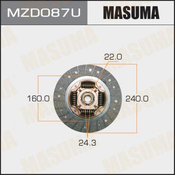 MASUMA MZD087U - Диск сцепления, фрикцион unicars.by