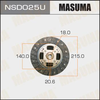 MASUMA NSD025U - Диск сцепления, фрикцион unicars.by