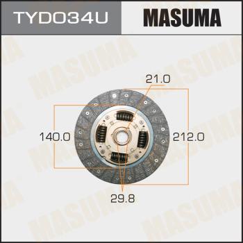 MASUMA TYD034U - Диск сцепления, фрикцион unicars.by