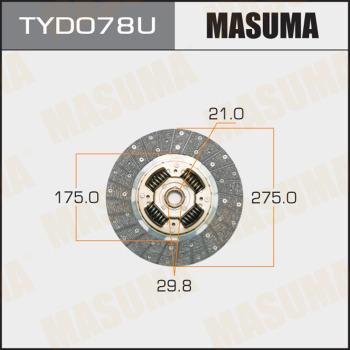 MASUMA TYD078U - Диск сцепления, фрикцион unicars.by