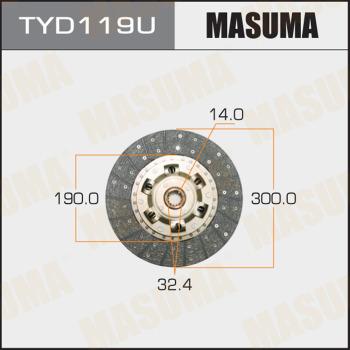 MASUMA TYD119U - Диск сцепления, фрикцион unicars.by