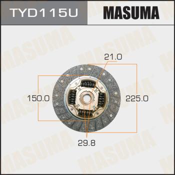 MASUMA TYD115U - Диск сцепления, фрикцион unicars.by