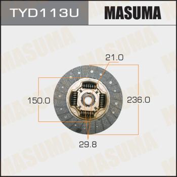 MASUMA TYD113U - Диск сцепления, фрикцион unicars.by