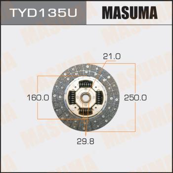 MASUMA TYD135U - Диск сцепления, фрикцион unicars.by