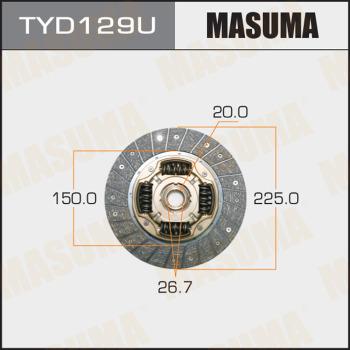 MASUMA TYD129U - Диск сцепления, фрикцион unicars.by