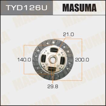 MASUMA TYD126U - Диск сцепления, фрикцион unicars.by