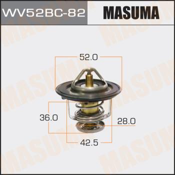 MASUMA WV52BC82 - Термостат охлаждающей жидкости / корпус unicars.by