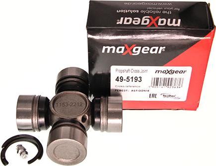 Maxgear 49-5193 - Шарнир, продольный вал unicars.by