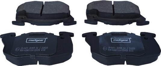 Maxgear 19-0471 - Тормозные колодки, дисковые, комплект unicars.by