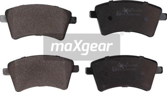 Maxgear 19-0899 - Тормозные колодки, дисковые, комплект unicars.by