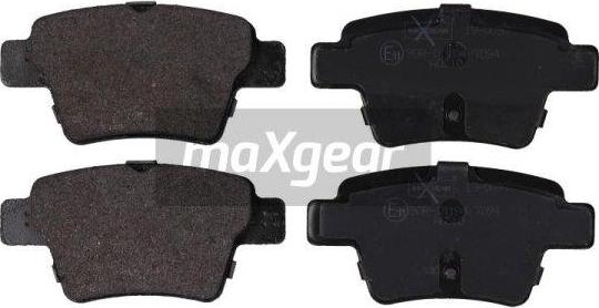 Maxgear 19-0897 - Тормозные колодки, дисковые, комплект unicars.by