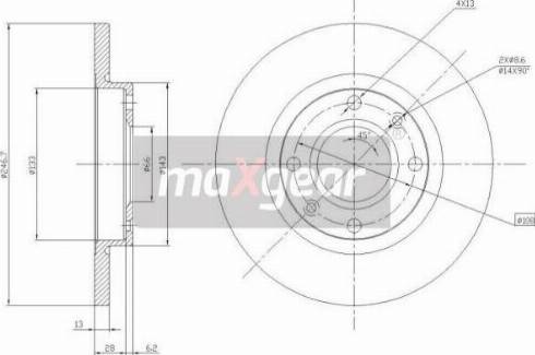 Maxgear 19-0790MAX - Тормозной диск unicars.by