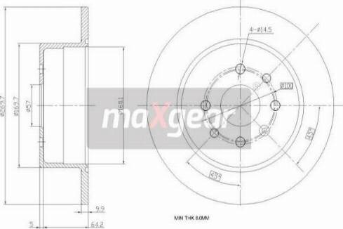 Maxgear 19-0788MAX - Тормозной диск unicars.by