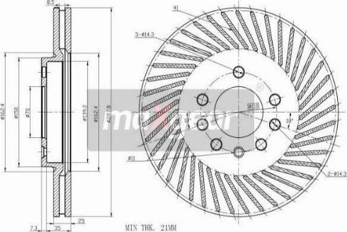 Maxgear 19-0737MAX - Тормозной диск unicars.by