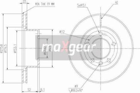 Maxgear 19-0728MAX - Тормозной диск unicars.by